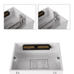 FTB Metal Electrical Power Distribution Box, Modular Electrical Enclosure, Plastic Cover + Metal Housing